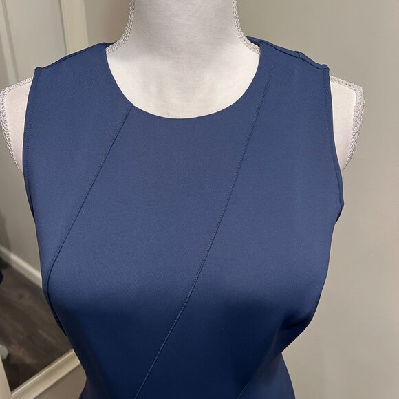 NWT Ted Baker Dark Navy Plain Neoprene Fit & Flare Skater Dress, Size 3 (US 8) - Picture 5 of 16
